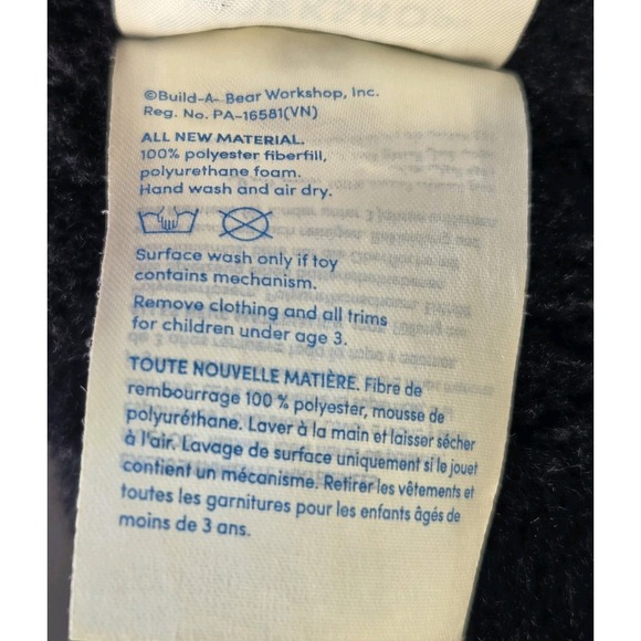 DC Comics Build A Bear Workshop Batman Teddy Bear Stuffed Animal Plush Black EUC - Picture 13 of 16